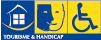 Acreditado con el distintivo "Tourisme & Handicap" para minusvalía motriz y mental